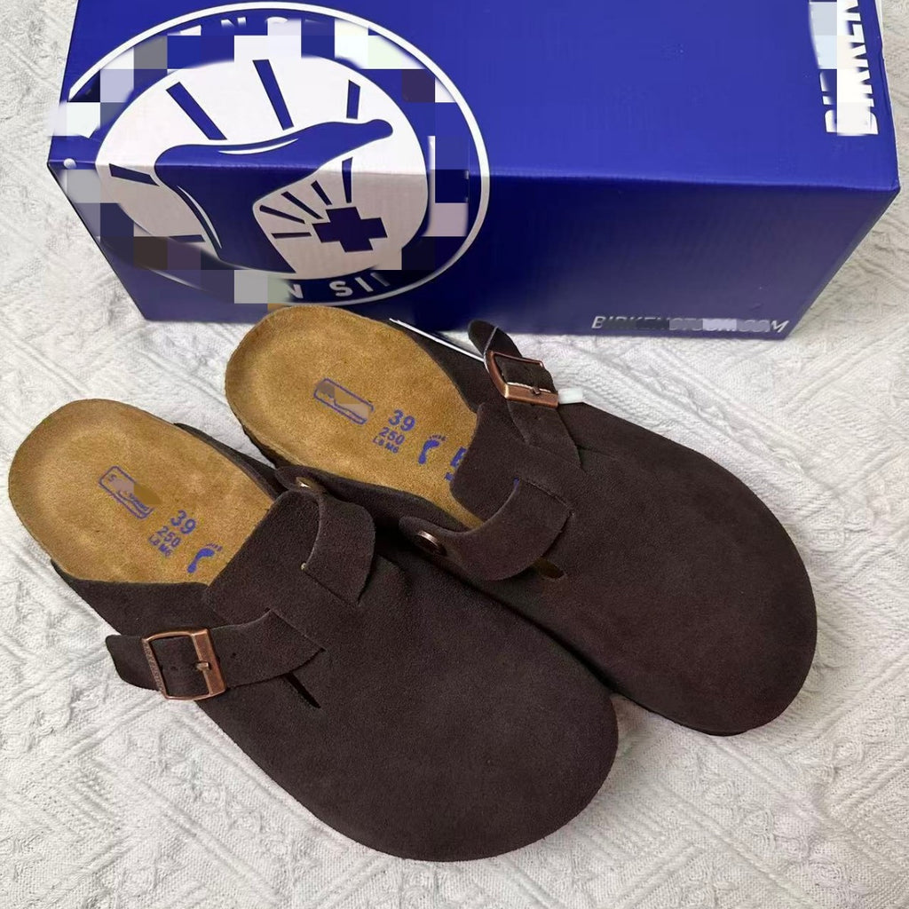 Birkenstock Leather Half-Slippers