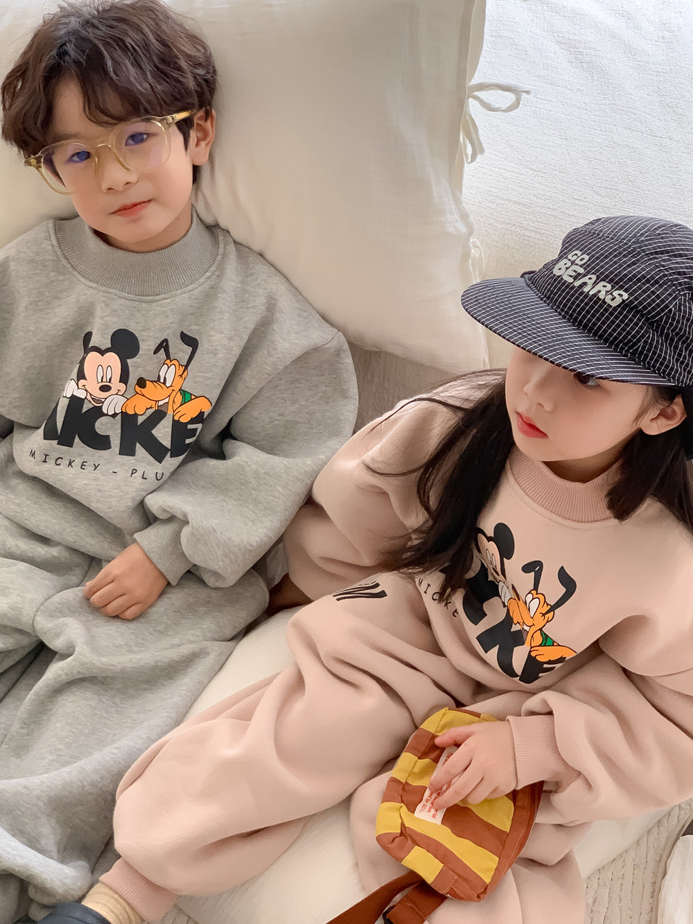 Kids' Cartoon Sweatshirt Two-Piece Set