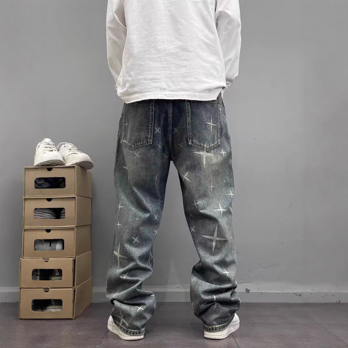 Stellar Grunge Wide Leg Denim