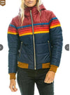 Navy blue + red