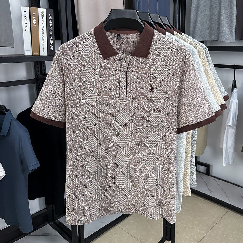 Men's Jacquard Knit Polo