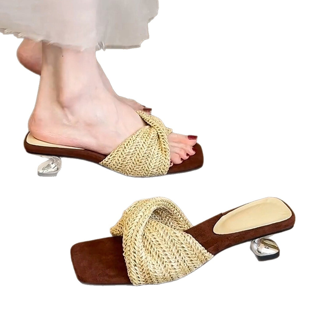 Woven Twisted Band Resort Style Sandals