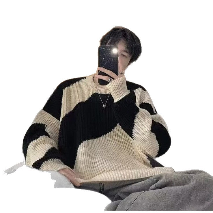 Abstract Wave Oversized Knit