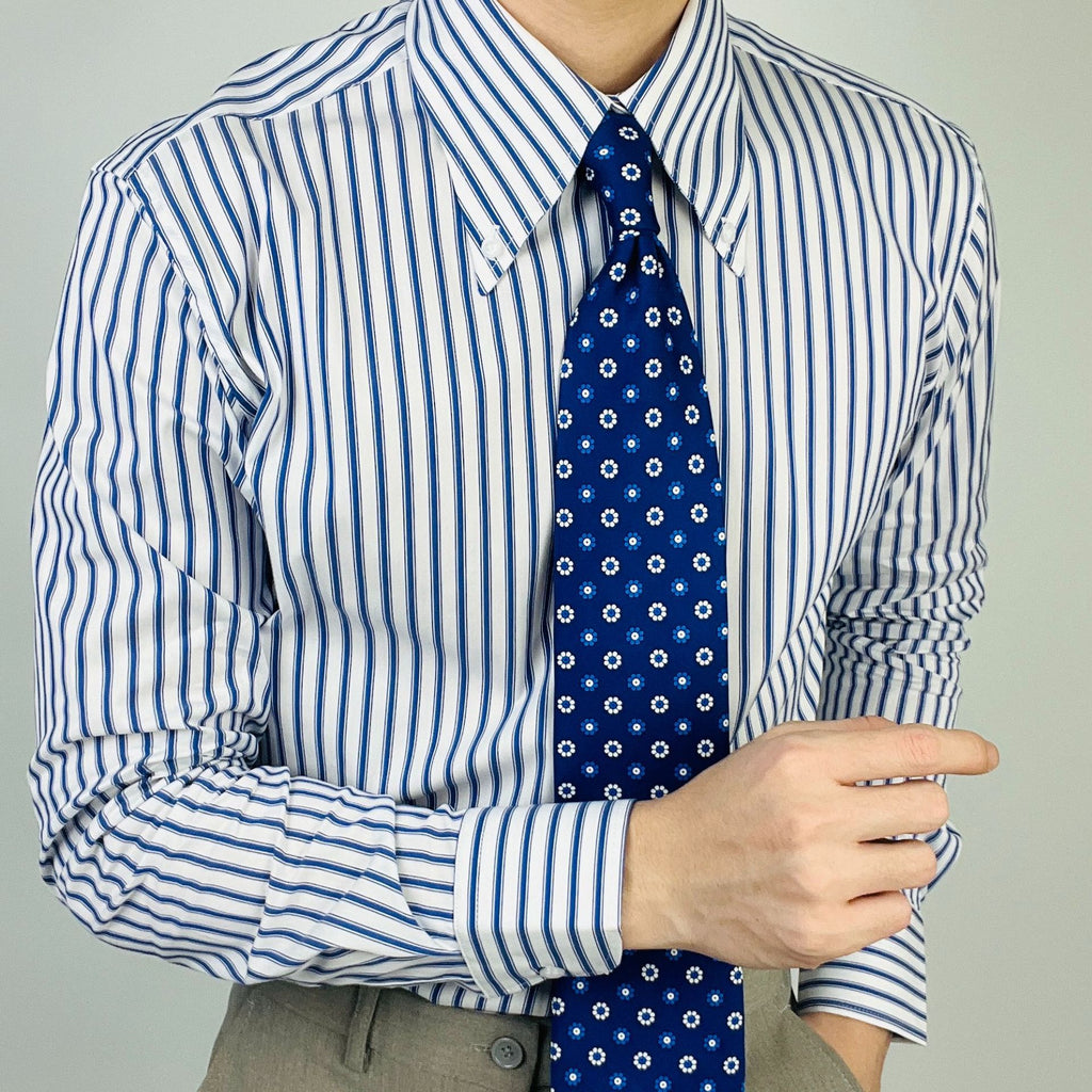 Classic Button-Down Striped Dress Shirt