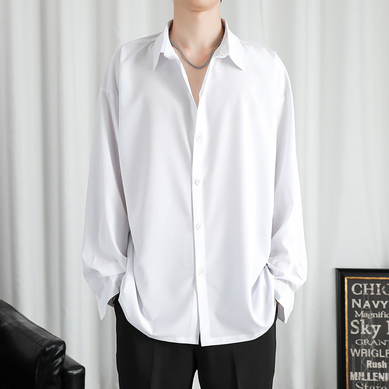 Youthful Loose Cotton Long-Sleeve Shirt