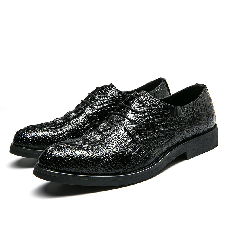 Men's Alligator-Embossed Oxfords