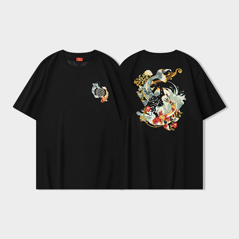 Embroidered Koi T-Shirt