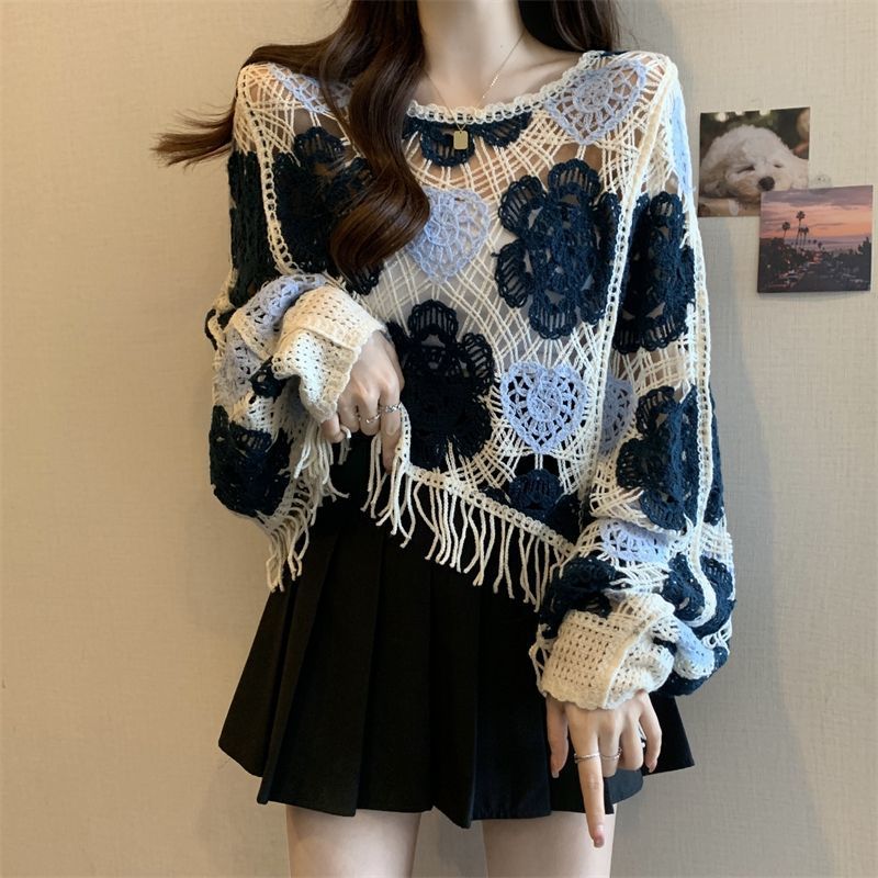 Crochet Flower Sweater