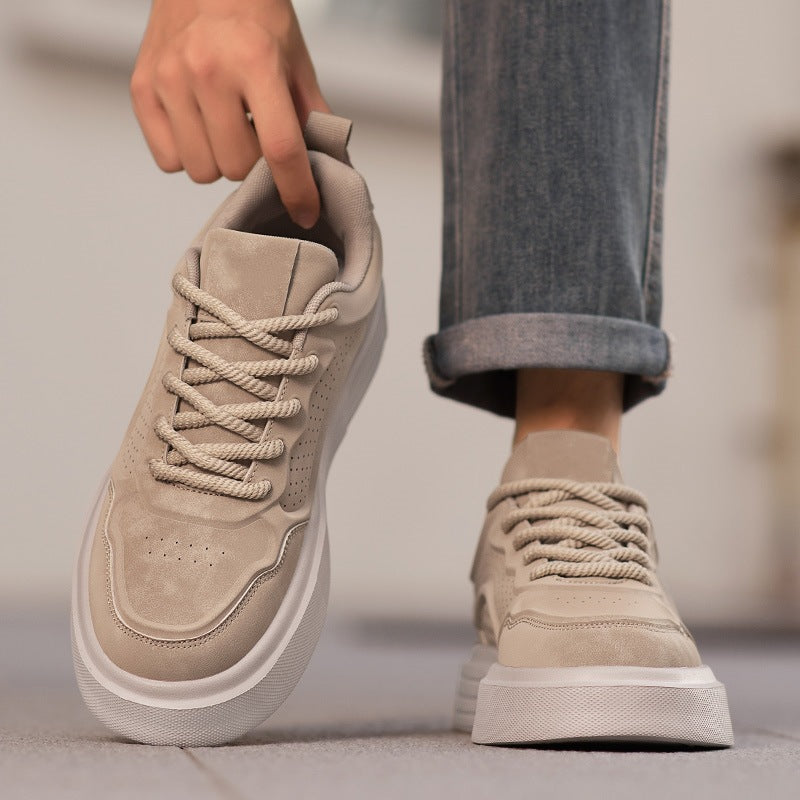Premium Leather Retro Platform Sneakers