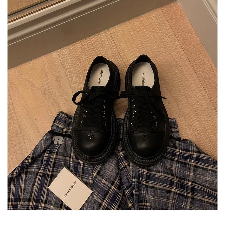 Round-Toe Platform Sneakers