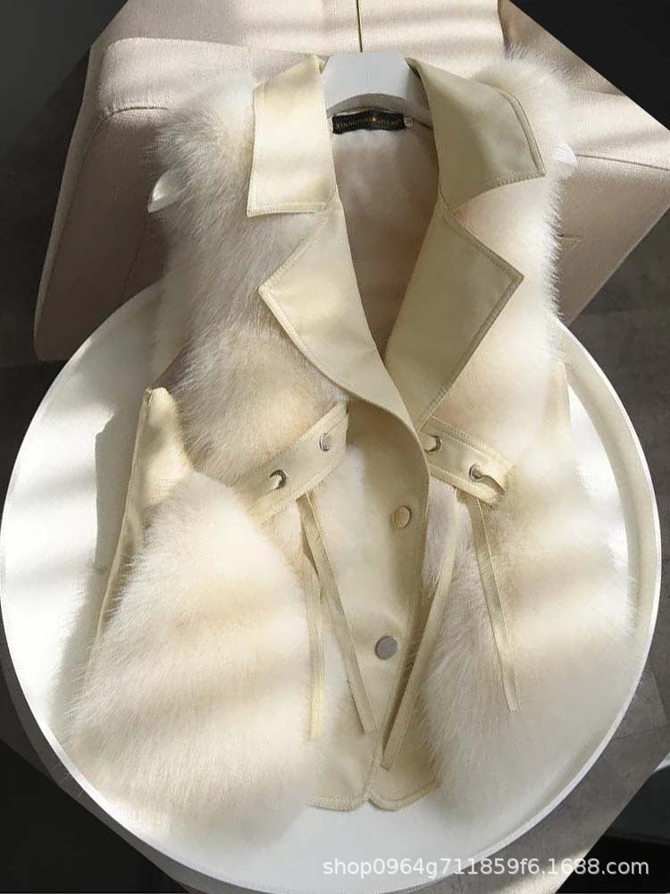 Faux Fur and Leather Vest