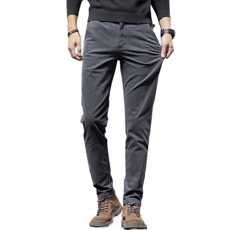 Premium Cotton Straight-Leg Trousers