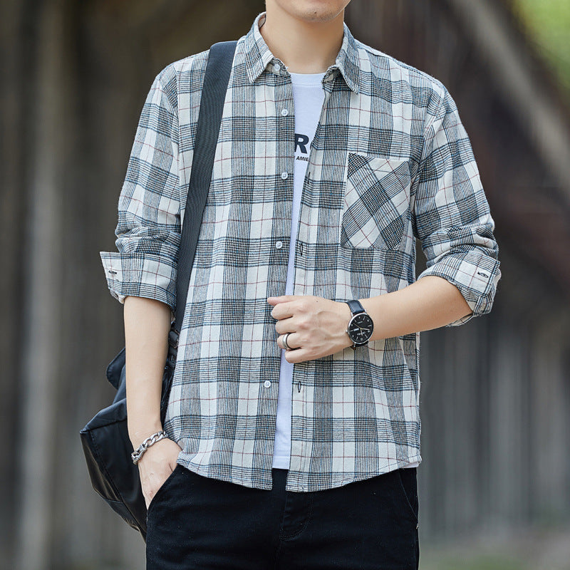 Men's Long-Sleeve Plaid Shirt