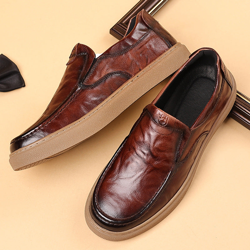 Men's Genuine Leather Slip-On Loafers