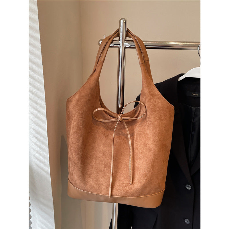 Minimalist Suede Tote Bag