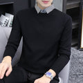 Men's Faux-Layered Cardigan Sweater