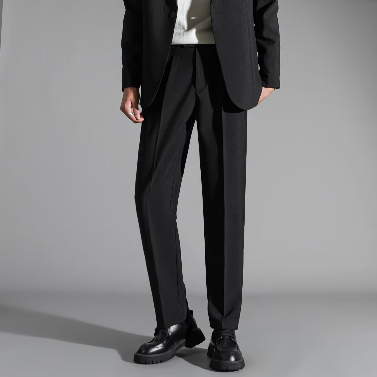 Men's Straight-Leg Business Casual Trousers