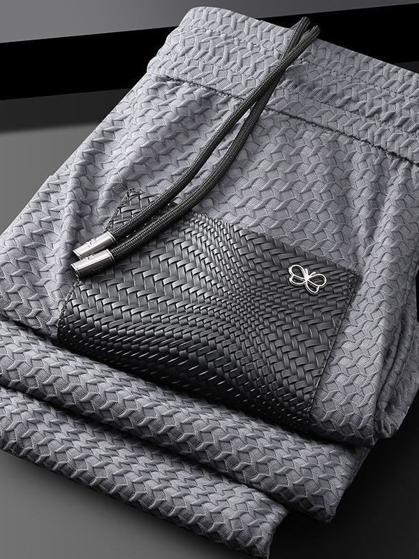 Men’s Light-Luxury Ice Silk Athleisure Trousers