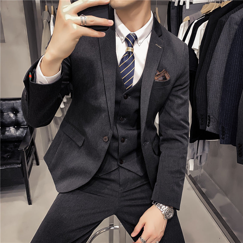 Korean Style Three-Piece Suit