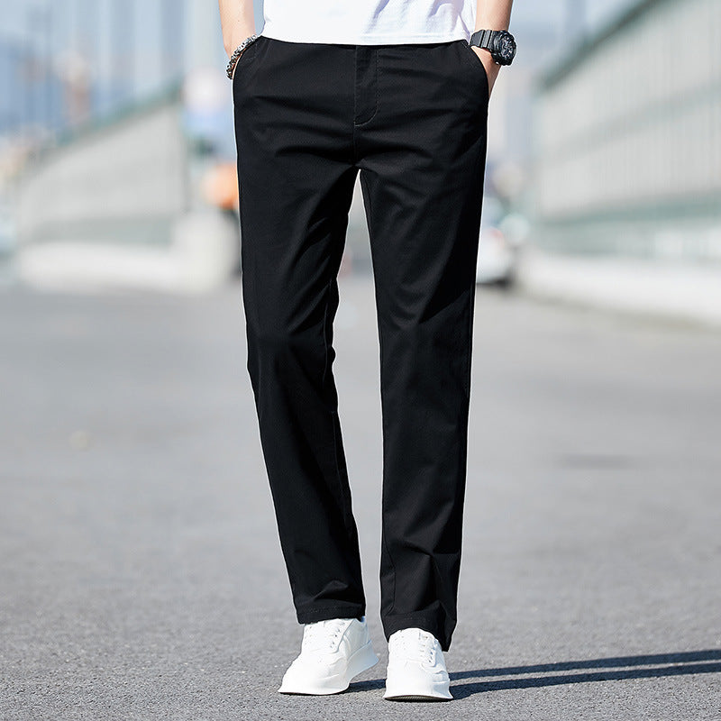 Casual Business Straight-Leg Slim-Fit Trousers