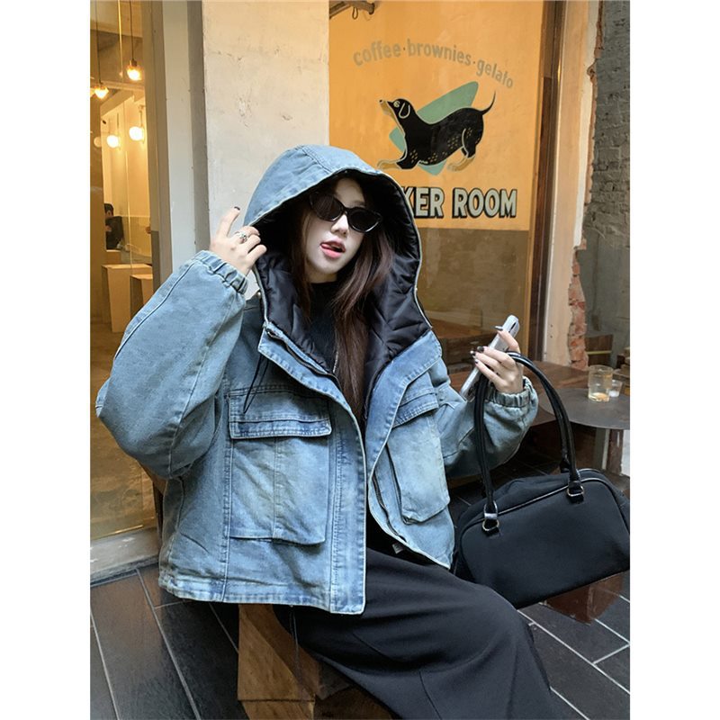 Denim Hooded Jacket