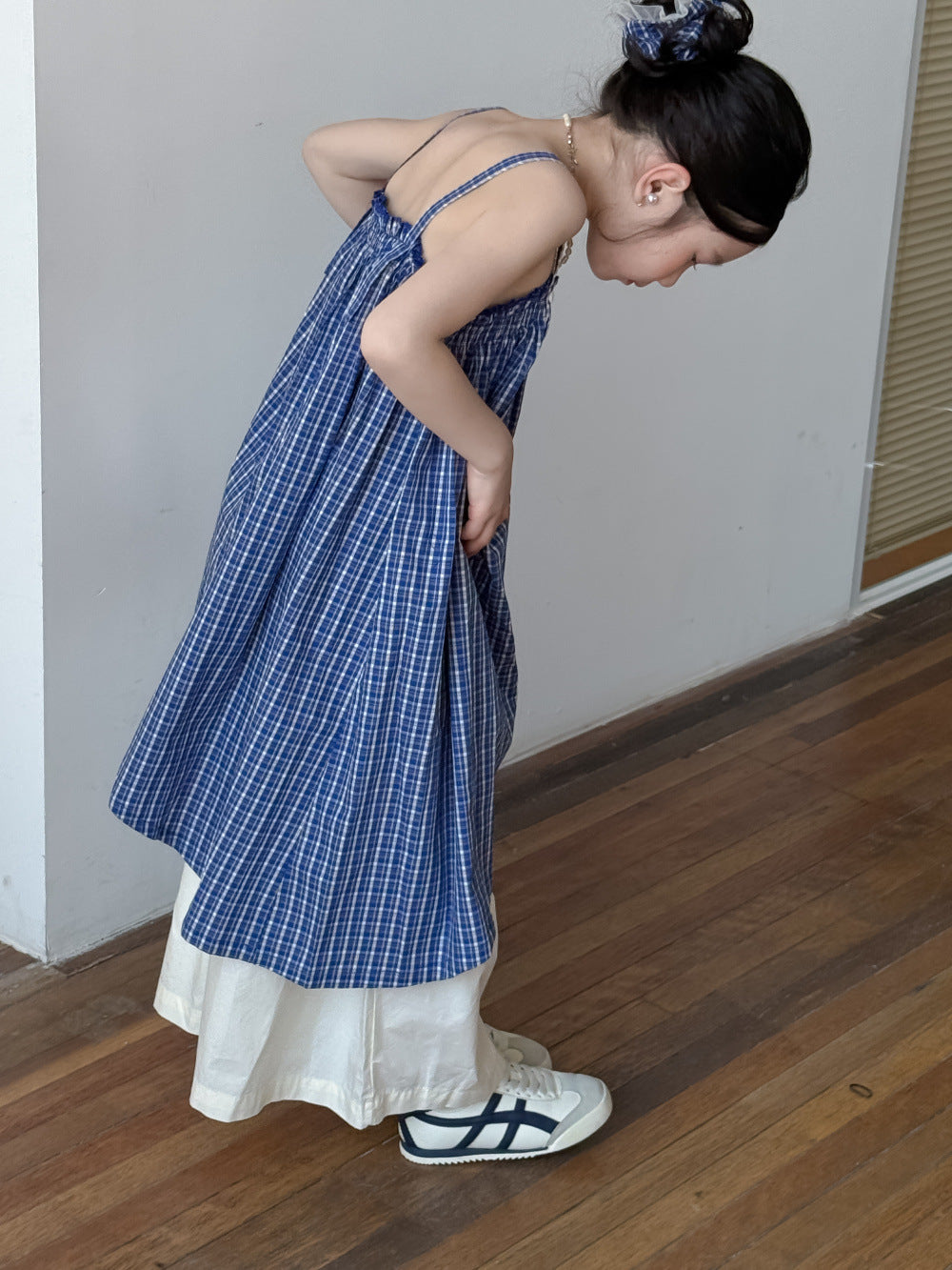 Girls' Plaid Sleeveless Dress