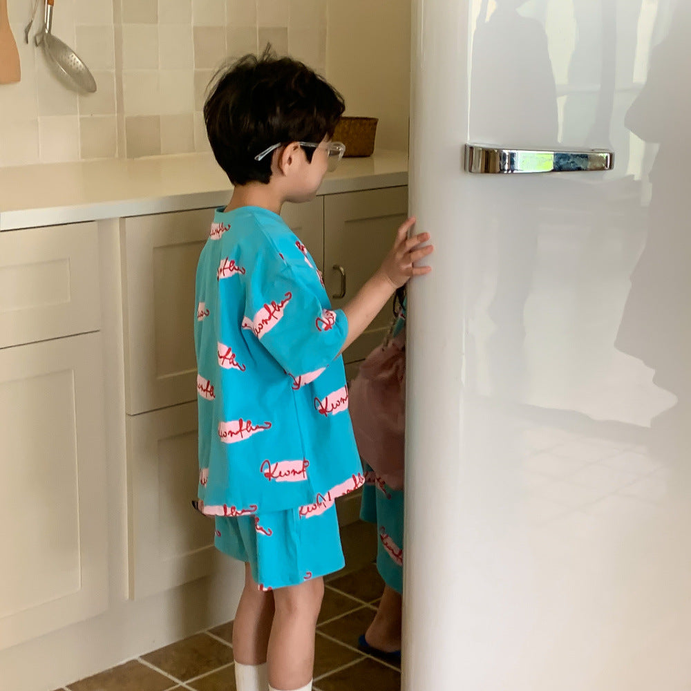 Kids' Graffiti T-Shirt and Skirt/Shorts Set