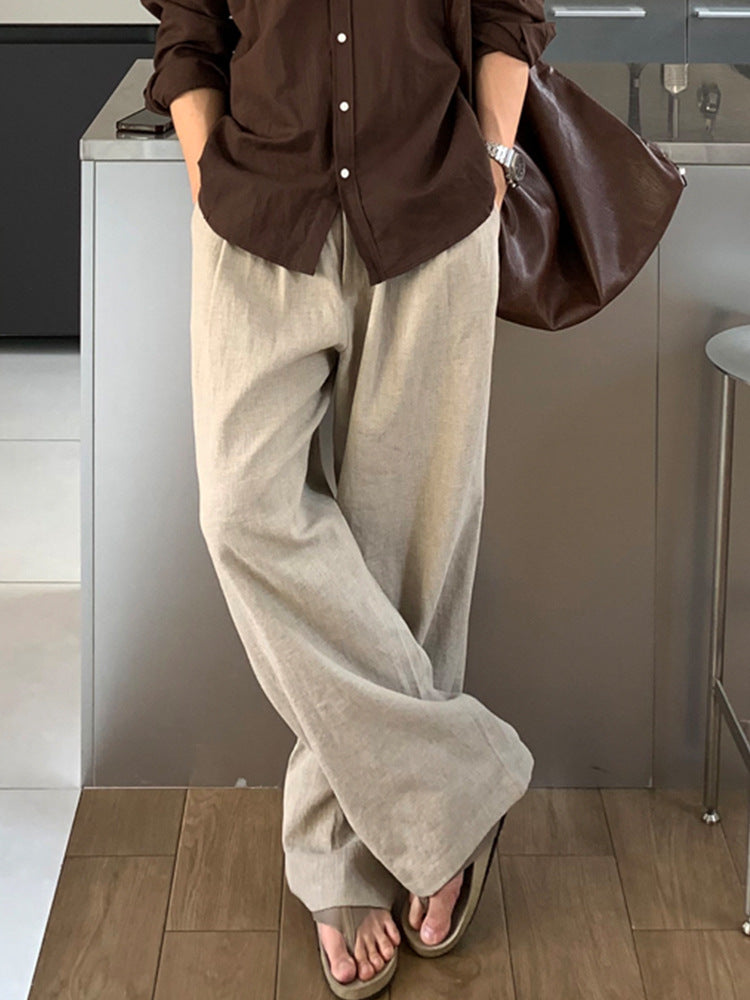 Linen Wide-Leg Trousers