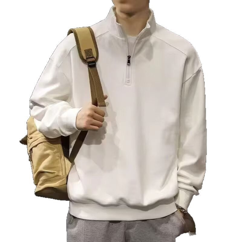 Polo Collar Zip Sweatshirt