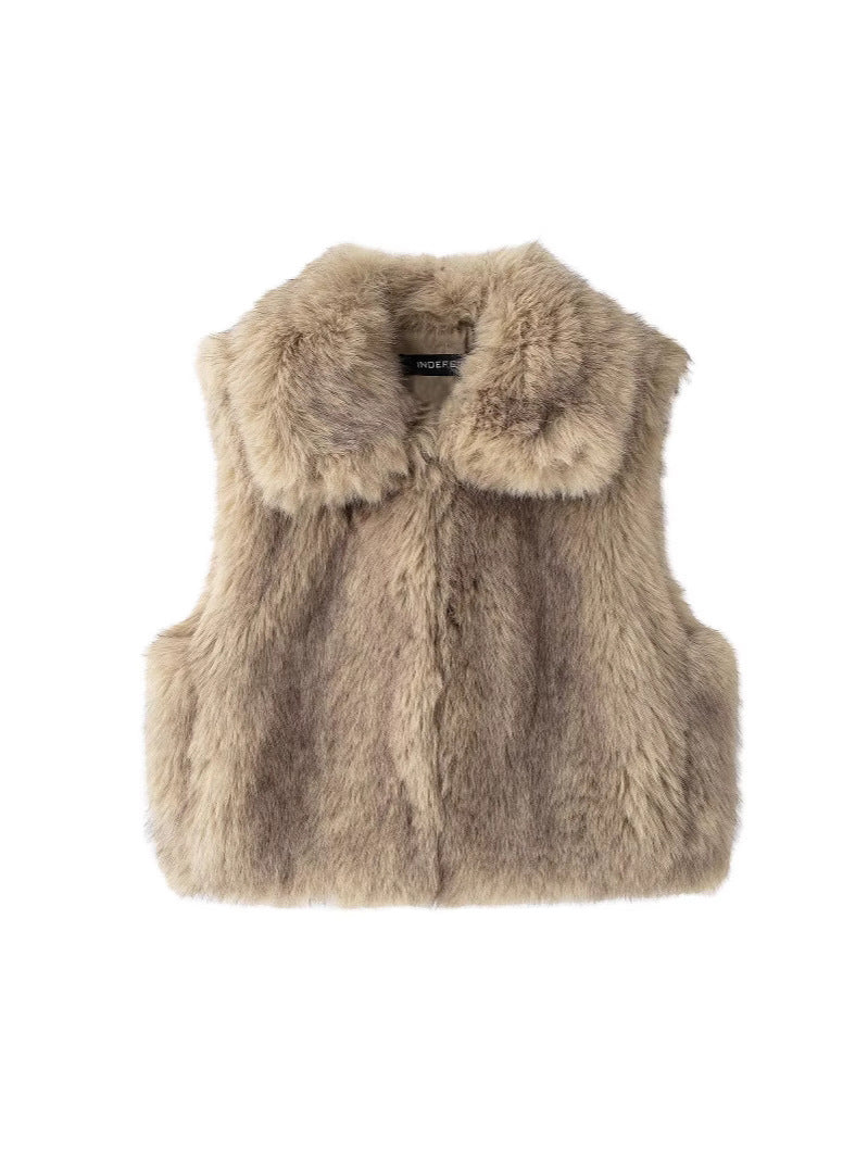 Women's Faux Fur Lapel Vest