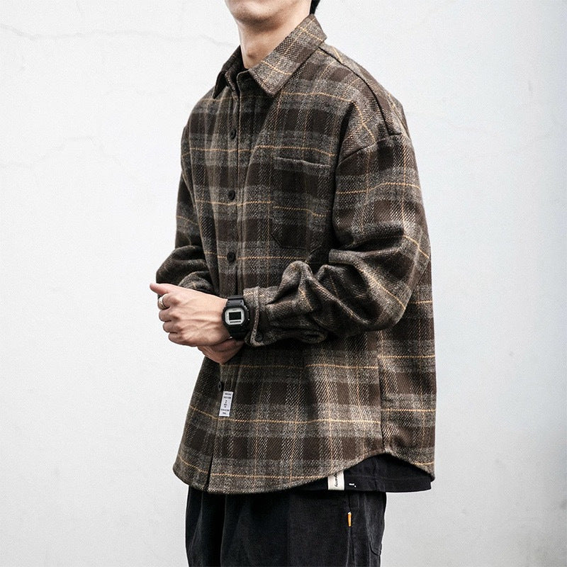 Oversized Plaid Flannel Shirt
