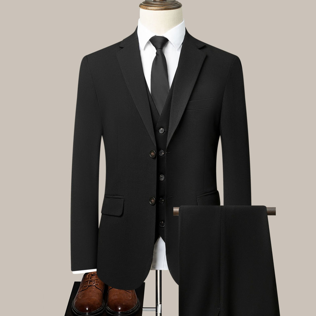 Modern Business-Fit Three-Piece Suit