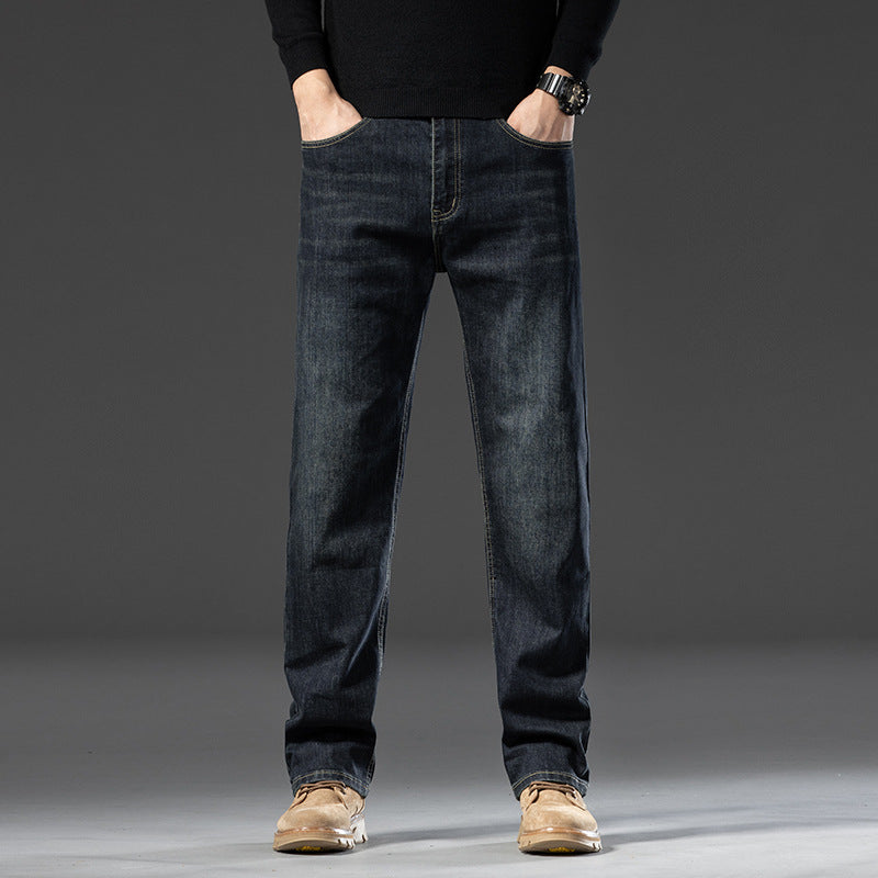 Men's Fleece-Lined Straight-Leg Jeans