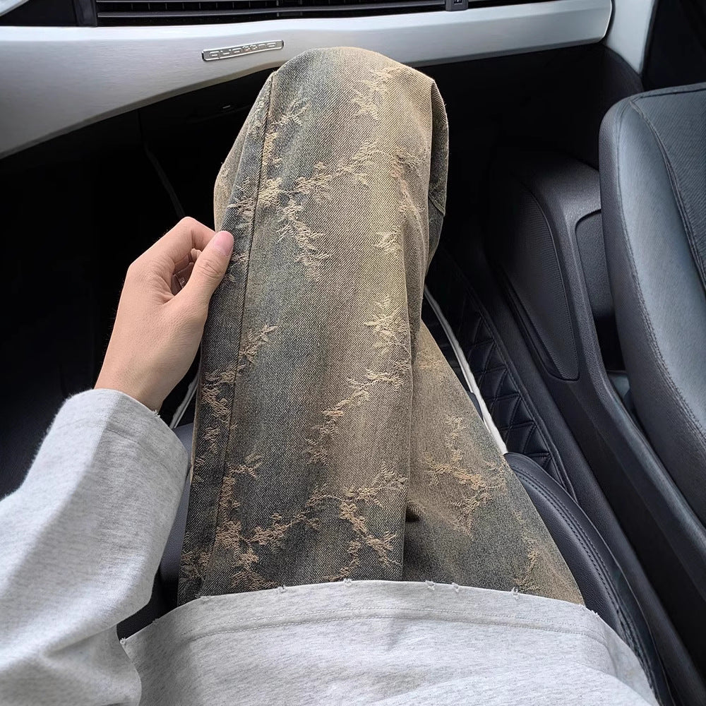 Vibe Jacquard Denim Trousers