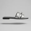 Silver buckle silver palm print