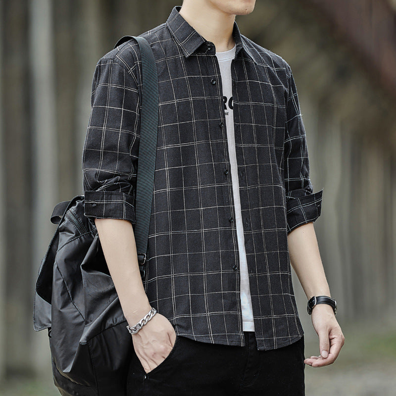 Men's Long-Sleeve Plaid Shirt