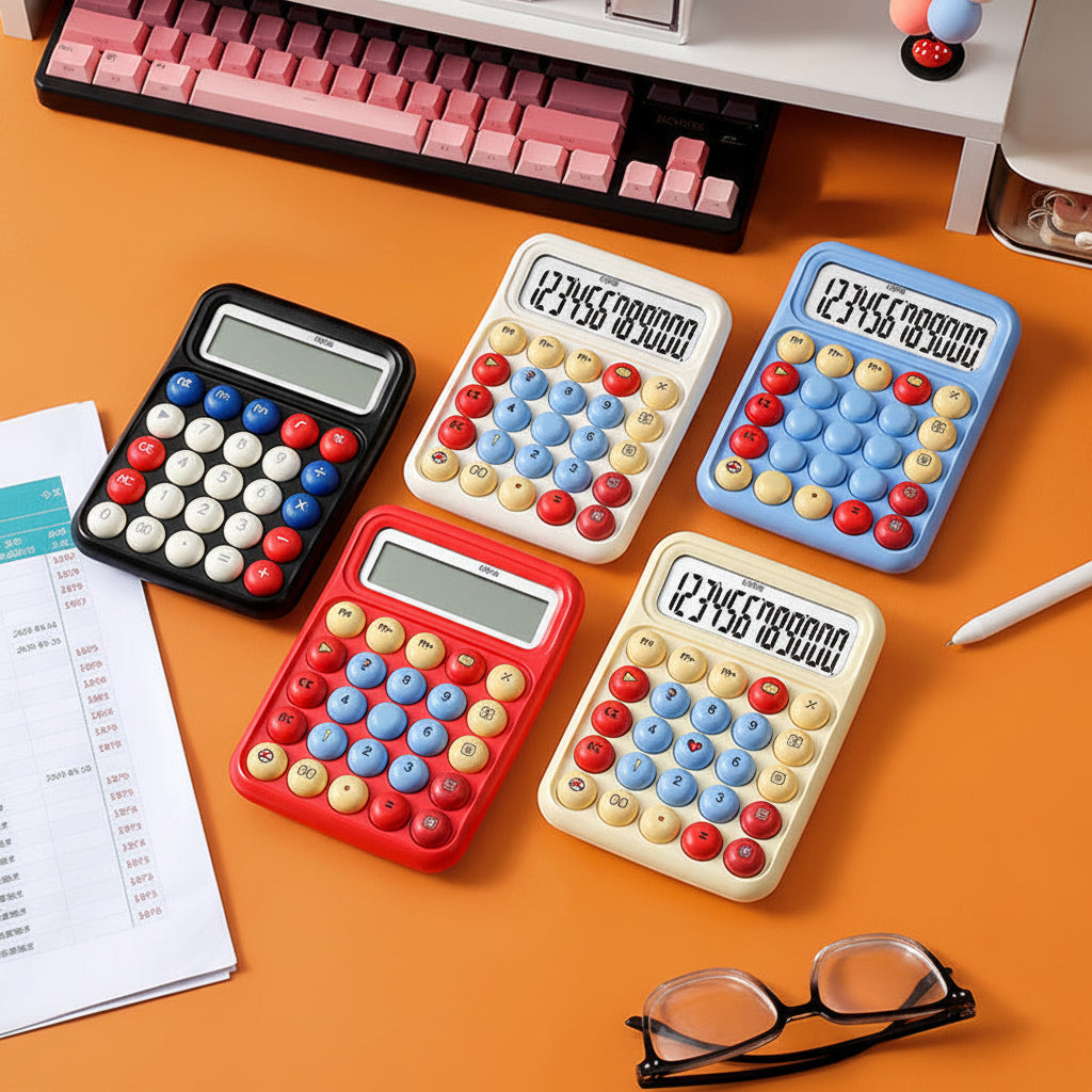 Playful Mechanical Button Calculator