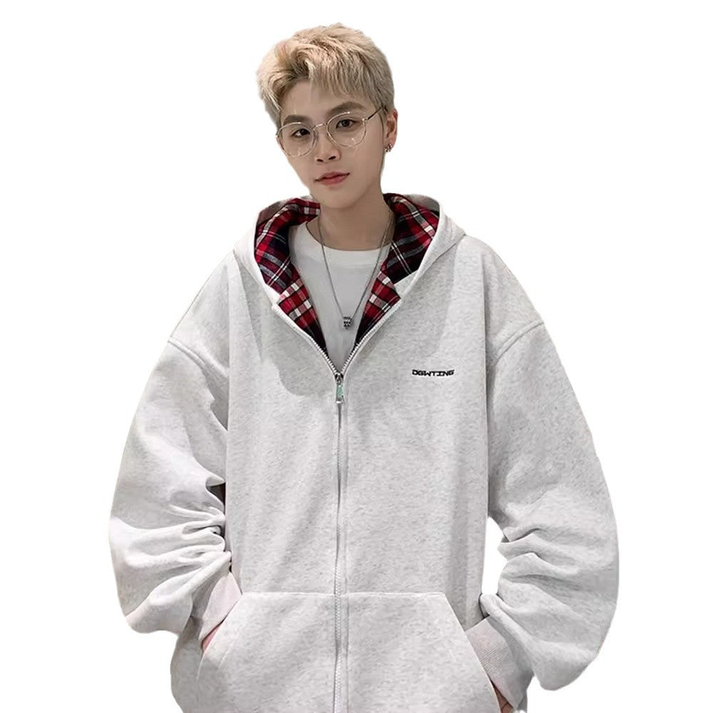 Plaid Patchwork Hoodie