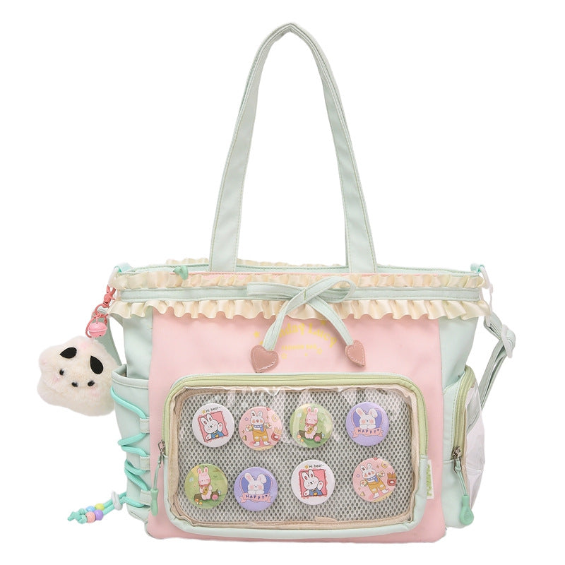 Ruffled Clear Display Backpack