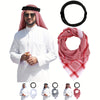 Red bandana + beardless headband 54