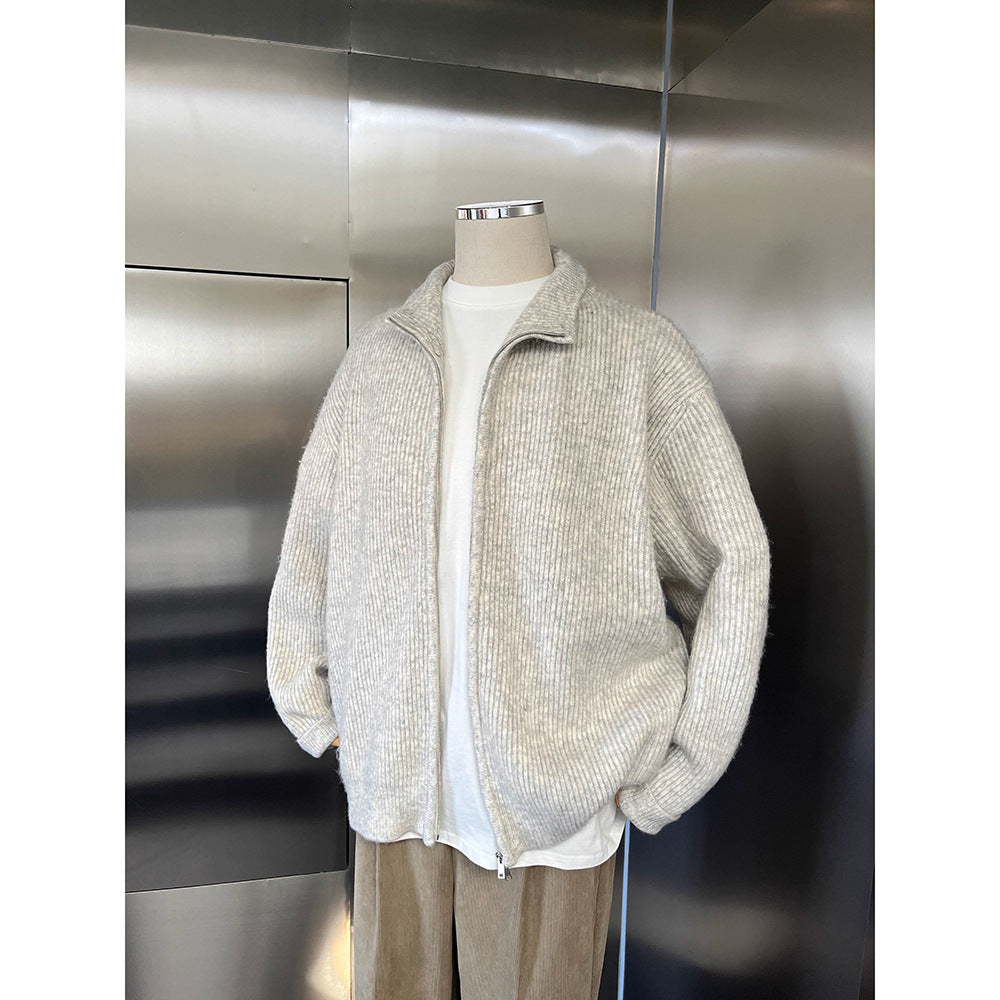 Cozy Knit Zip-Up Sweater