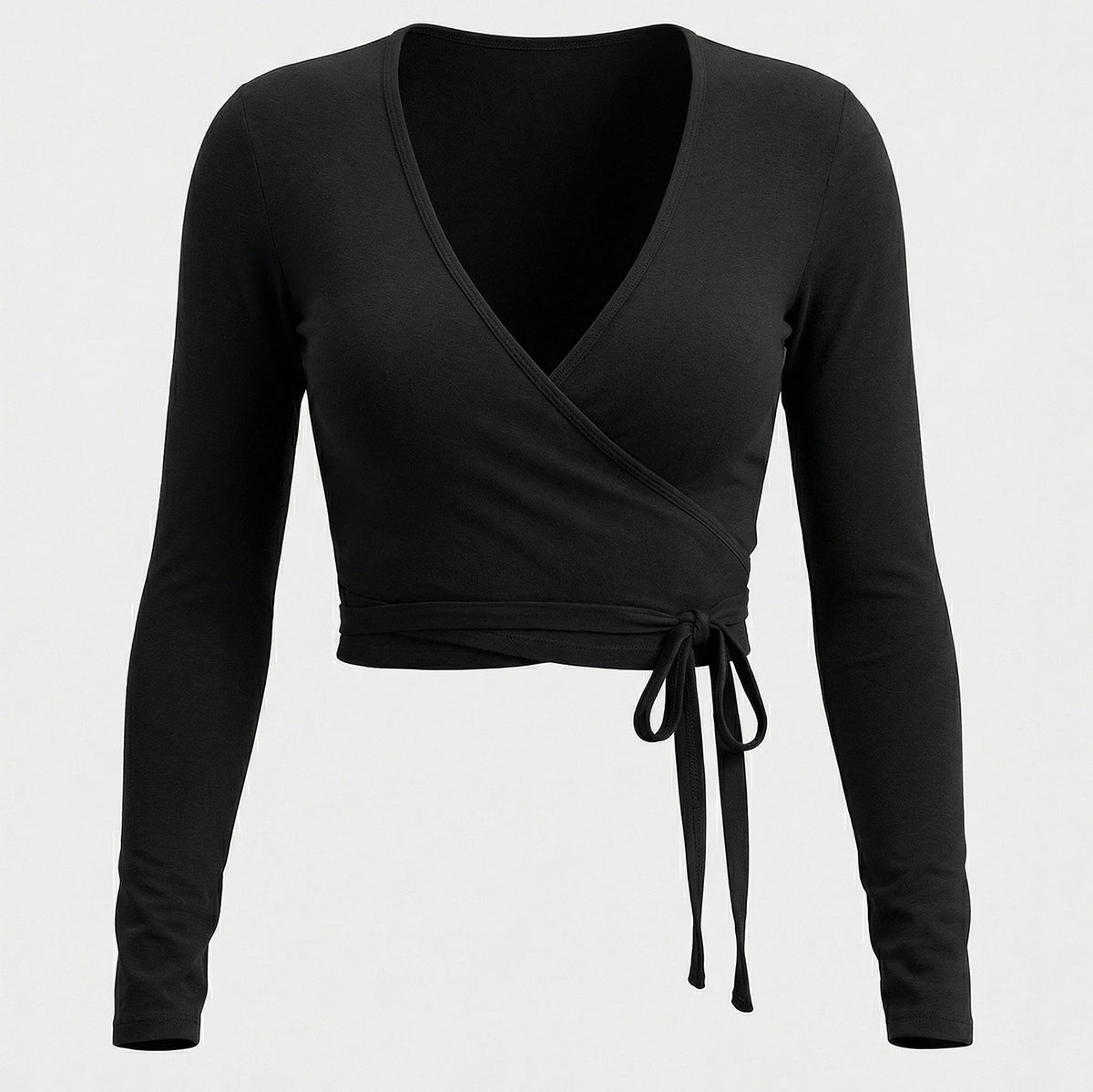 Lace-Up Long-Sleeve Yoga Top