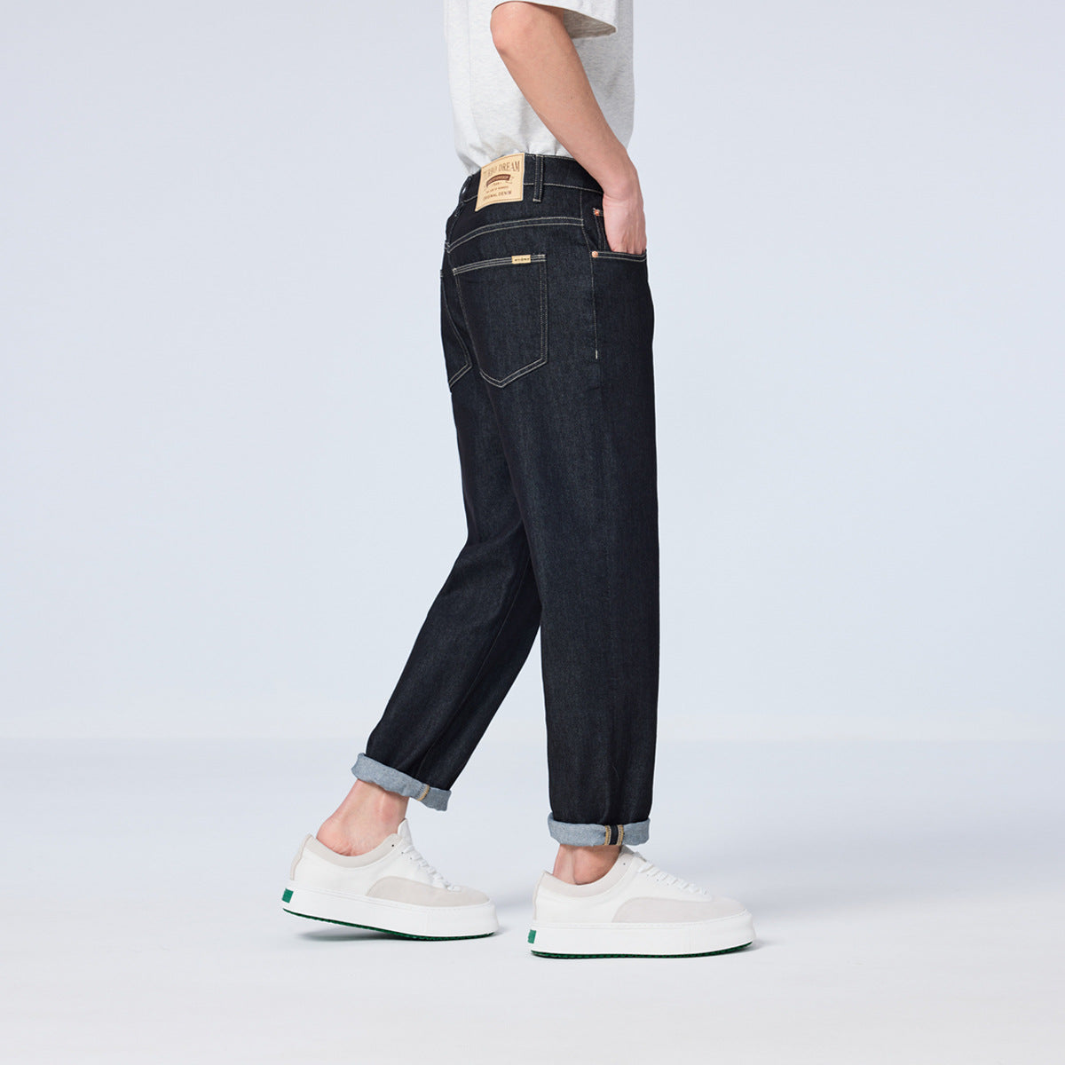 Black Tech Casual Cropped Pants