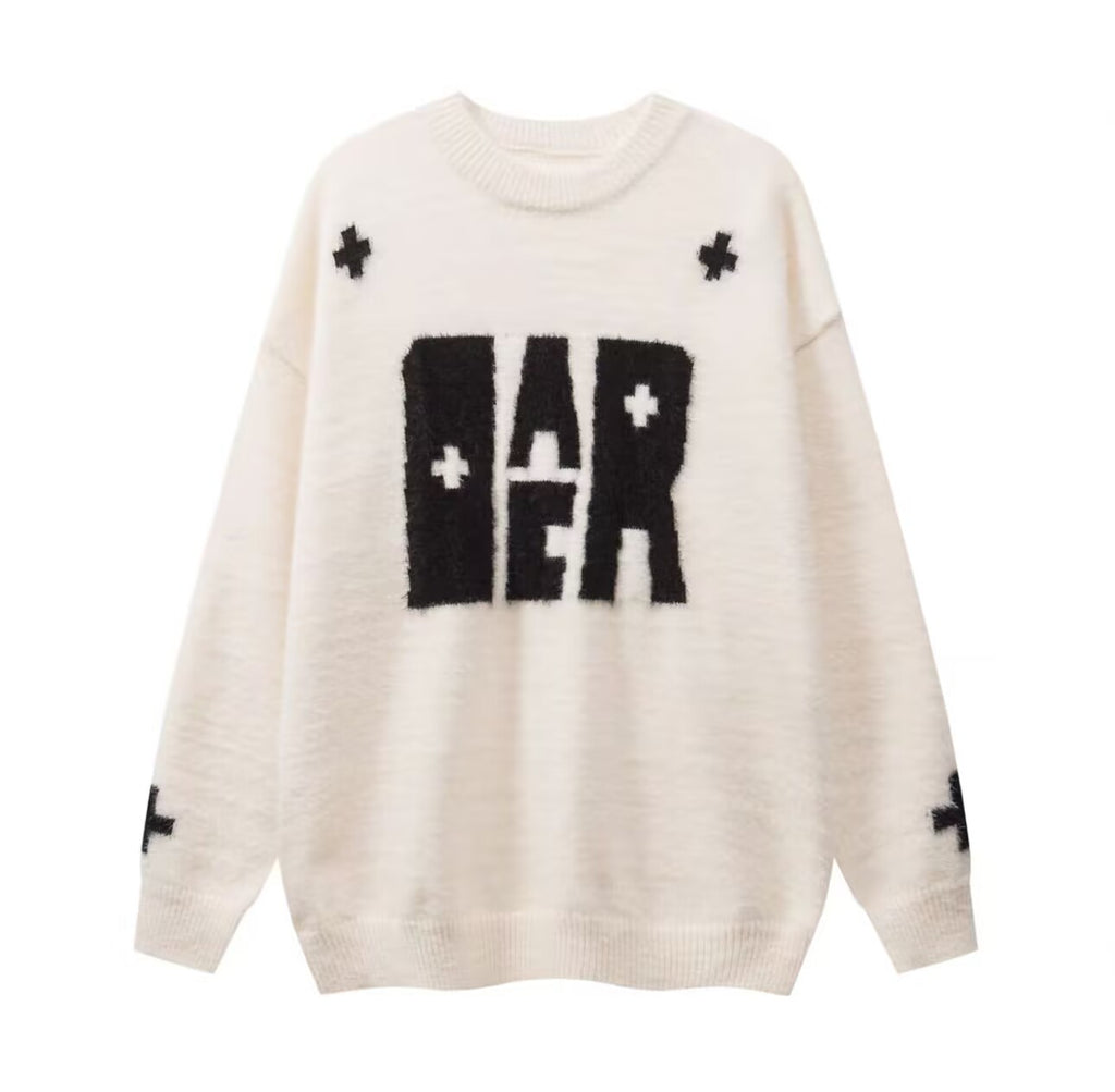 American Retro Letter Sweater