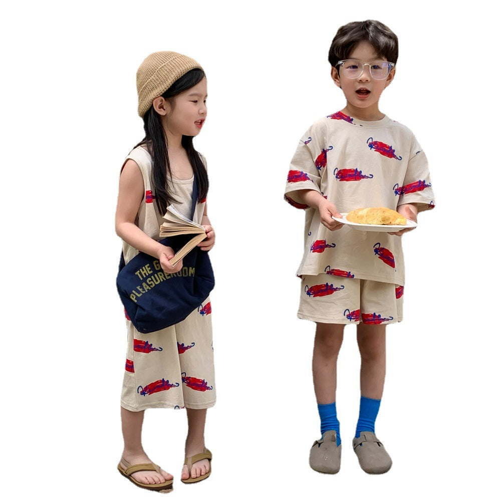 Kids' Graffiti T-Shirt and Skirt/Shorts Set