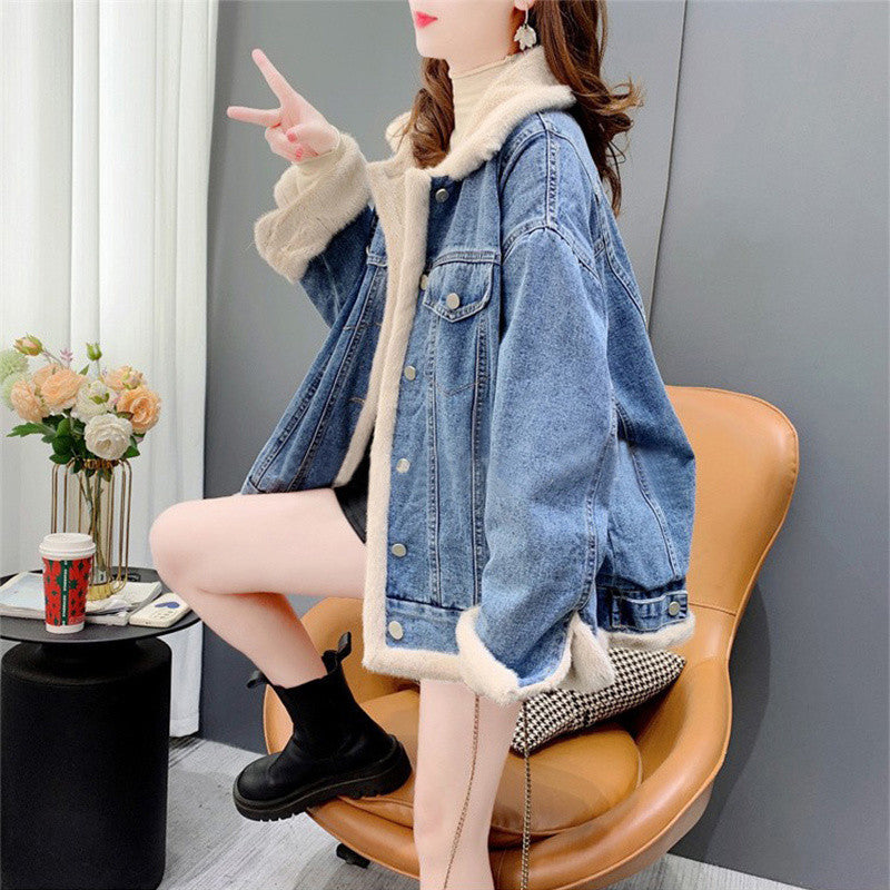 Fleece-Lined Denim Jacket