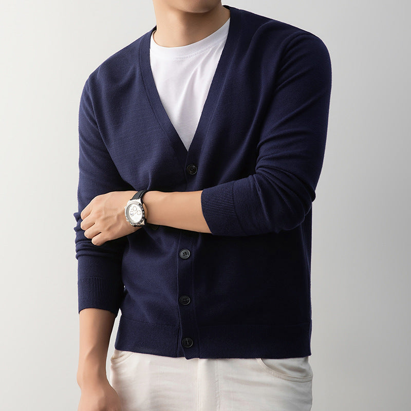 V-Neck Button-Up Cardigan