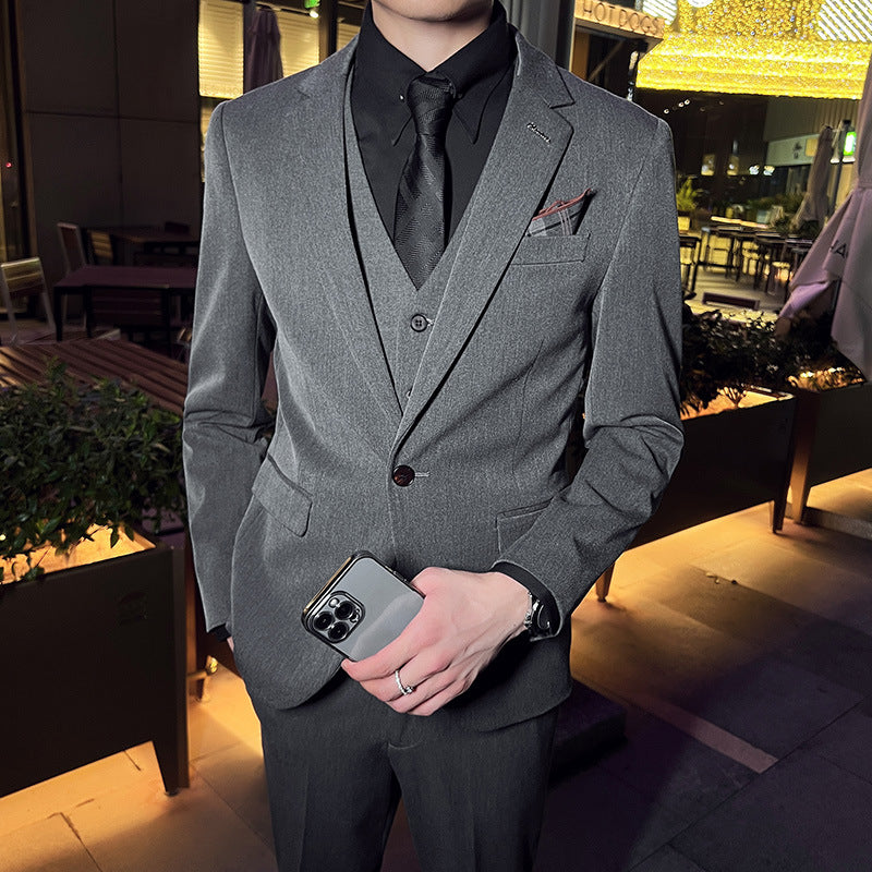 Korean Style Three-Piece Suit