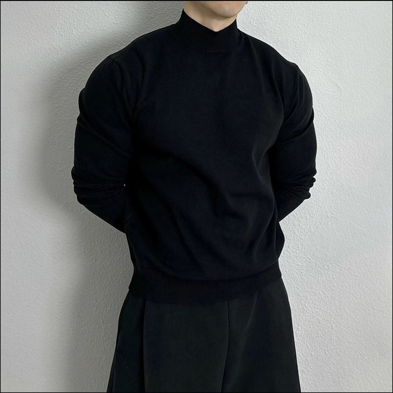 High-Neck Stretch Pullover