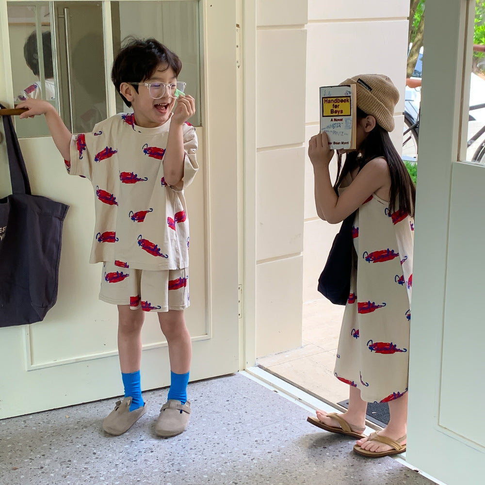 Kids' Graffiti T-Shirt and Skirt/Shorts Set